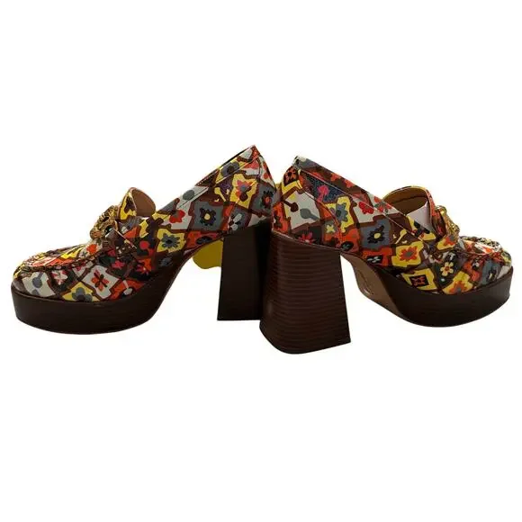 Circus NY by Sam Edelman Multicolored 60's Susie Platform Block-Heel Loafers- 8 - Picture 7 of 11